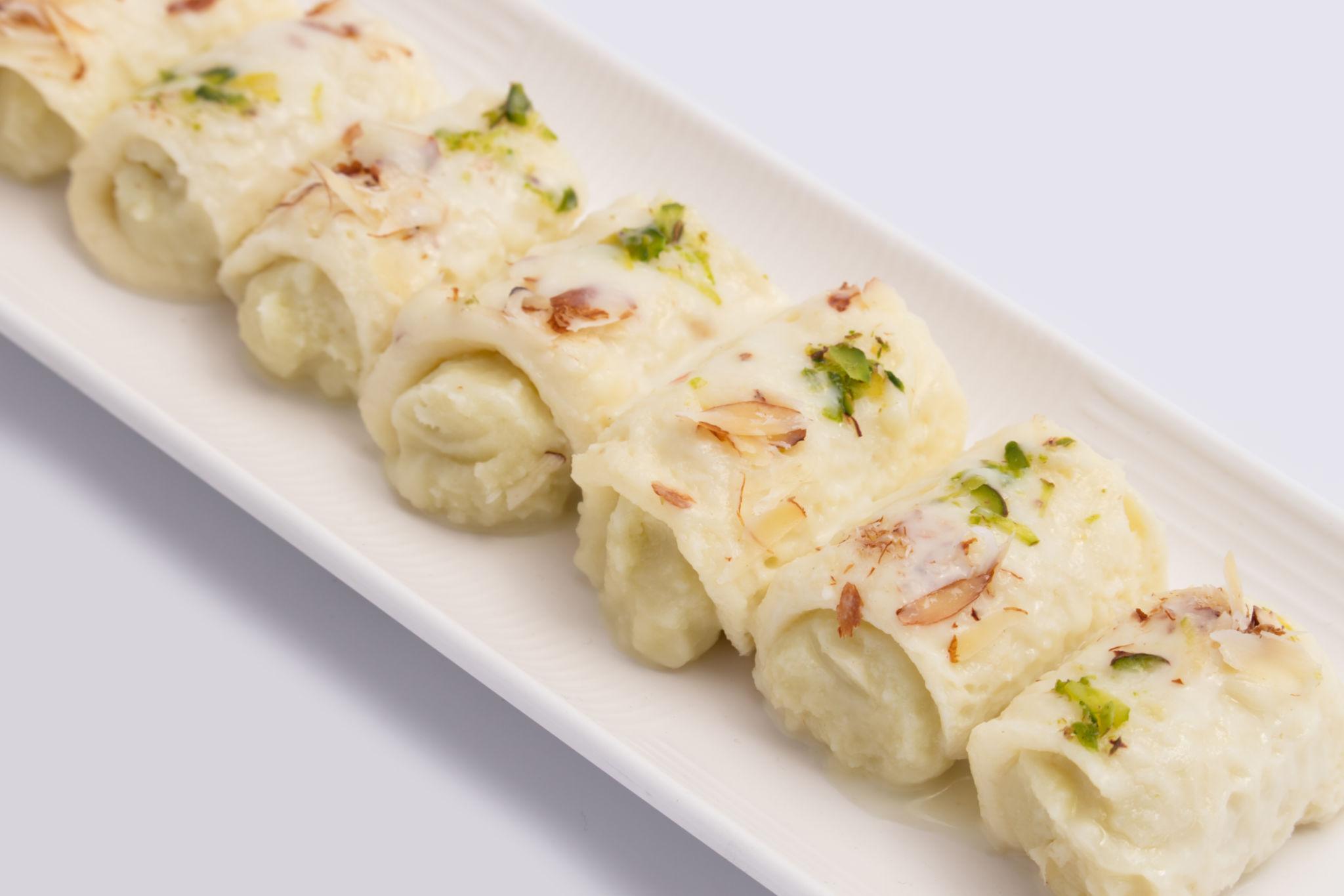 Malai Roll - Rich creamy Indian sweet at Capital Sweets Winnipeg